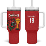 Morocco Champions Football Custom Tumbler With Handle Atlas Lions Rise
