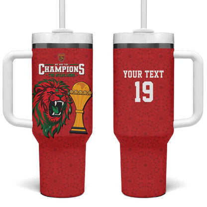 Morocco Champions Football Custom Tumbler With Handle Atlas Lions Rise