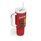 Morocco Champions Football Custom Tumbler With Handle Atlas Lions Rise