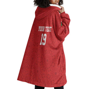 Morocco Champions Football Custom Wearable Blanket Hoodie Atlas Lions Rise