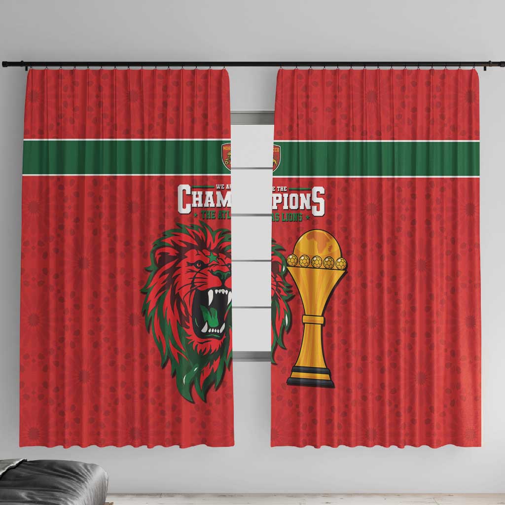 Morocco Champions Football Window Curtain Atlas Lions Rise