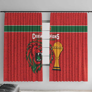 Morocco Champions Football Window Curtain Atlas Lions Rise