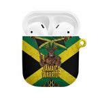 Black Jamaicans Warrior Spirit AirPods Case Tribal Fighter in Reggae Colors