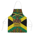 Black Jamaicans Warrior Spirit Apron Tribal Fighter in Reggae Colors