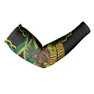 Black Jamaicans Warrior Spirit Arm Sleeves Tribal Fighter in Reggae Colors