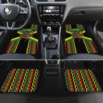 Black Jamaicans Warrior Spirit Car Mats Tribal Fighter in Reggae Colors - African Pride