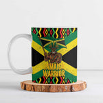 Black Jamaicans Warrior Spirit Ceramic Mug Tribal Fighter in Reggae Colors