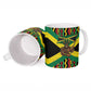 Black Jamaicans Warrior Spirit Ceramic Mug Tribal Fighter in Reggae Colors