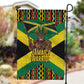 Black Jamaicans Warrior Spirit Garden Flag Tribal Fighter in Reggae Colors - African Pride