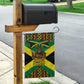 Black Jamaicans Warrior Spirit Garden Flag Tribal Fighter in Reggae Colors - African Pride