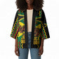 Black Jamaicans Warrior Spirit Kimono Tribal Fighter in Reggae Colors