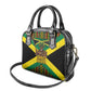 Black Jamaicans Warrior Spirit Shoulder Handbag Tribal Fighter in Reggae Colors - African Pride