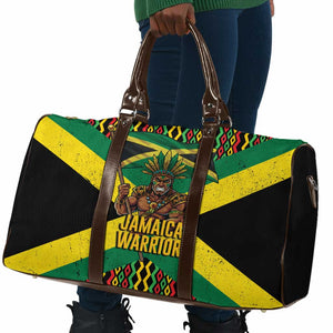 Black Jamaicans Warrior Spirit Travel Bag Tribal Fighter in Reggae Colors