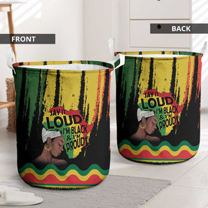 Black History Dreadlocks Map Laundry Basket Say It Loud I’m Black and I’m Proud - African Pride