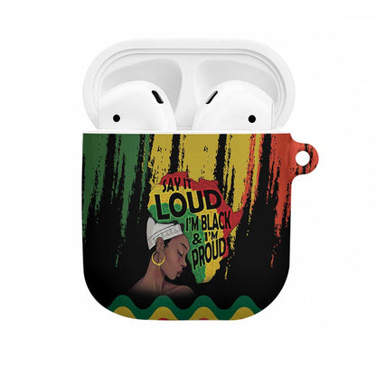 Black History Dreadlocks Map AirPods Case Say It Loud I’m Black and I’m Proud - African Pride