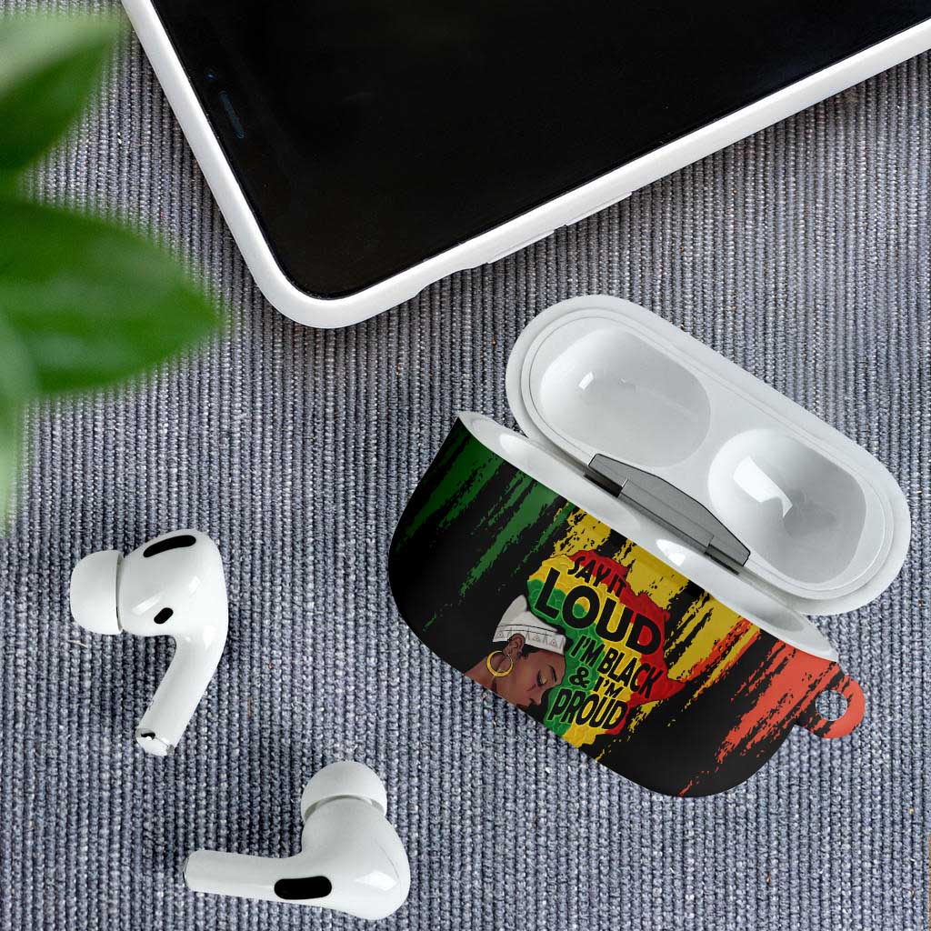 Black History Dreadlocks Map AirPods Case Say It Loud I’m Black and I’m Proud - African Pride