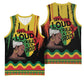Black History Dreadlocks Map Basketball Jersey Say It Loud I’m Black and I’m Proud - African Pride