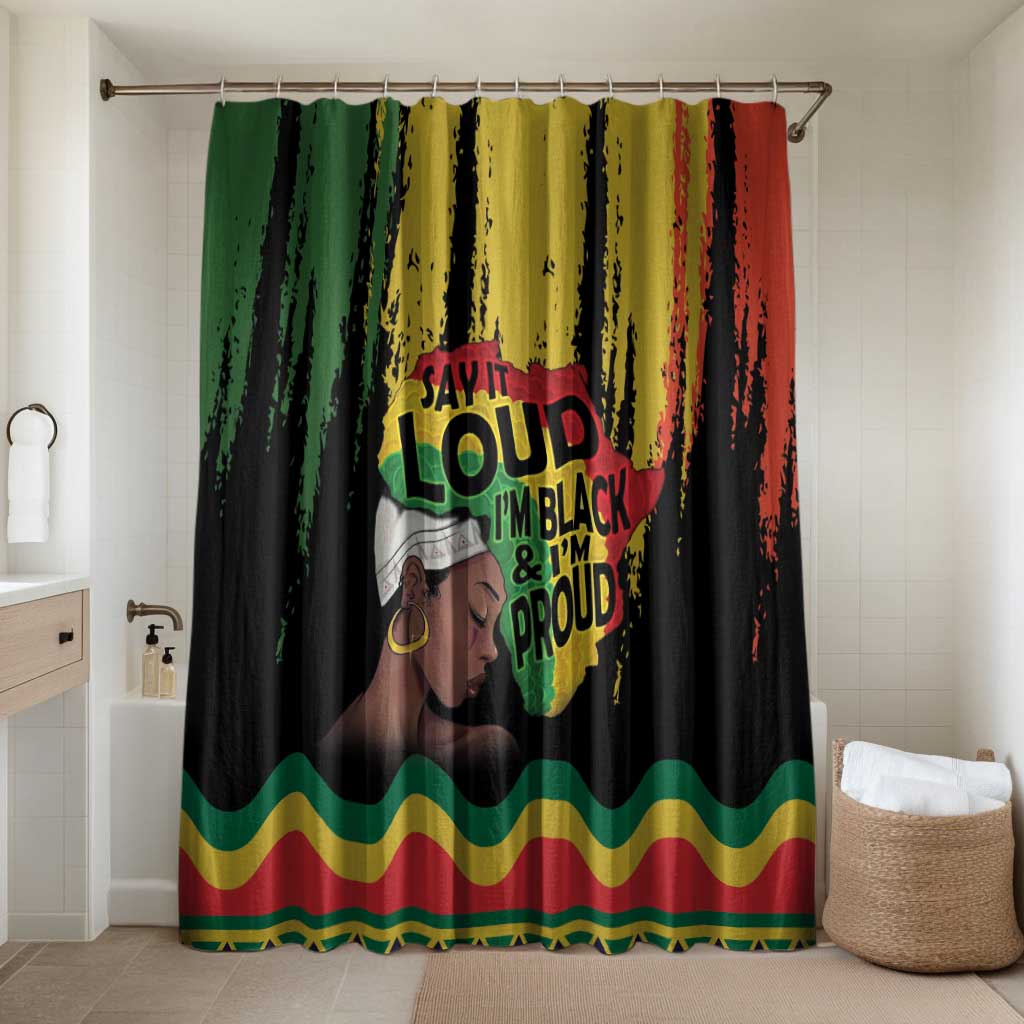 Black History Dreadlocks Map Bathroom Set Say It Loud I’m Black and I’m Proud - African Pride