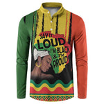 Black History Dreadlocks Map Button Sweatshirt Say It Loud I’m Black and I’m Proud