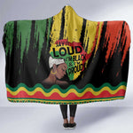 Black History Dreadlocks Map Hooded Blanket Say It Loud I’m Black and I’m Proud - African Pride
