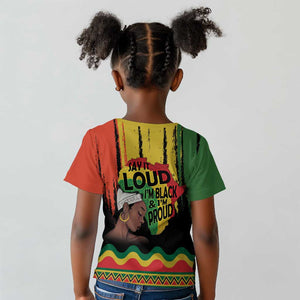 Black History Dreadlocks Map Kid T shirt Say It Loud Im Black and Im Proud LT19