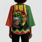 Black History Dreadlocks Map Kimono Sleeve Blouse Say It Loud I’m Black and I’m Proud - African Pride