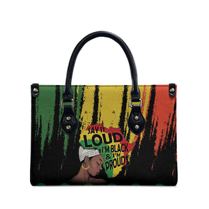 Black History Dreadlocks Map Leather Bag Say It Loud I’m Black and I’m Proud - African Pride