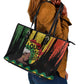 Black History Dreadlocks Map Leather Tote Bag Say It Loud I’m Black and I’m Proud - African Pride