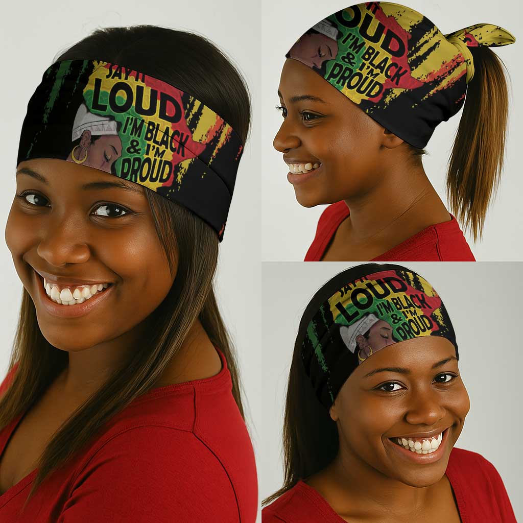 Black History Dreadlocks Map Neck Gaiter Say It Loud I’m Black and I’m Proud - African Pride