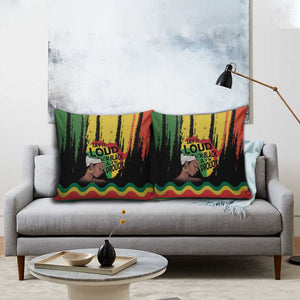 Black History Dreadlocks Map Pillow Cover Say It Loud I’m Black and I’m Proud - African Pride
