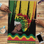 Black History Dreadlocks Map Puzzle Say It Loud I’m Black and I’m Proud - African Pride