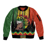 Black History Dreadlocks Map Sleeve Zip Bomber Jacket Say It Loud I’m Black and I’m Proud - African Pride