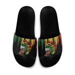 Black History Dreadlocks Map Slide Sandals Say It Loud I’m Black and I’m Proud - African Pride