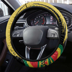 Black History Dreadlocks Map Steering Wheel Cover Say It Loud I’m Black and I’m Proud - African Pride