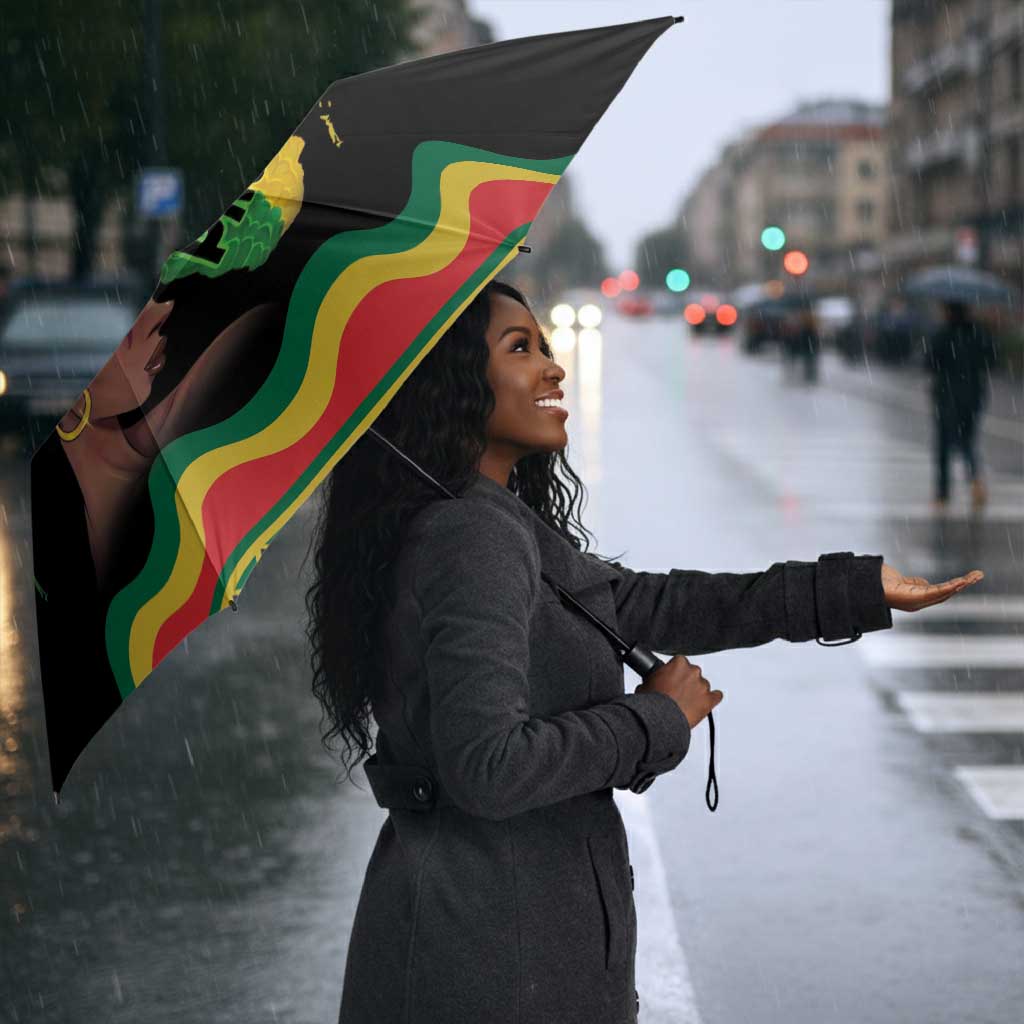 Black History Dreadlocks Map Umbrella Say It Loud I’m Black and I’m Proud - African Pride