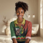 Black History Dreadlocks Map Women Casual Shirt Say It Loud I’m Black and I’m Proud - African Pride