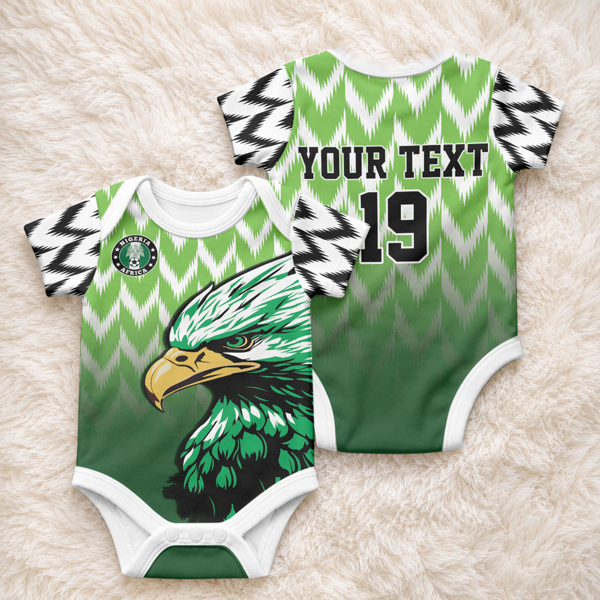 Custom Nigeria Football Baby Onesie The Super Eagles Rise