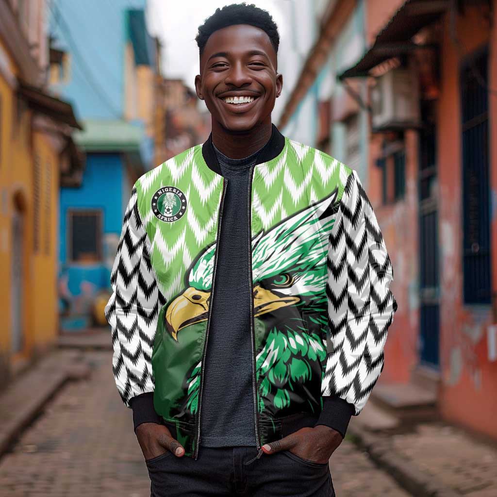 Custom Nigeria Football Bomber Jacket The Super Eagles Rise