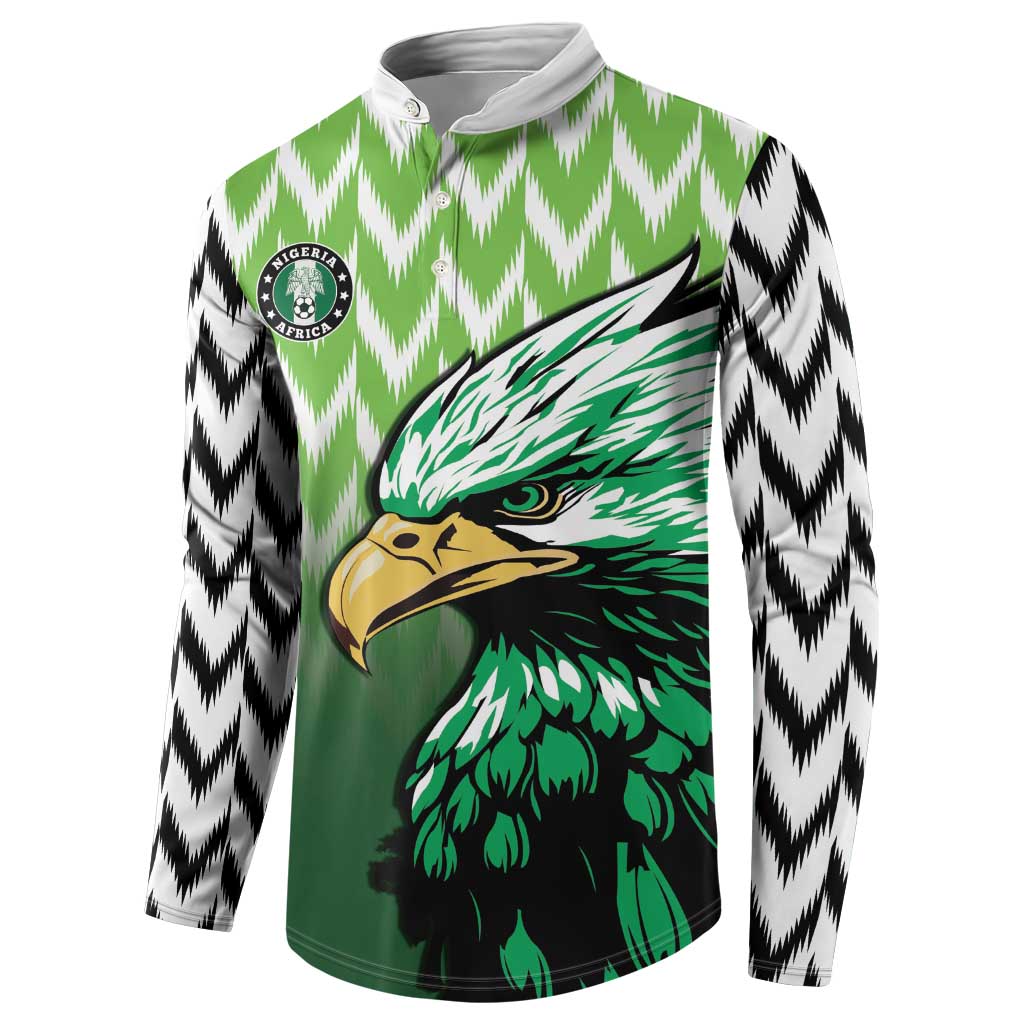 Custom Nigeria Football Button Sweatshirt The Super Eagles Rise