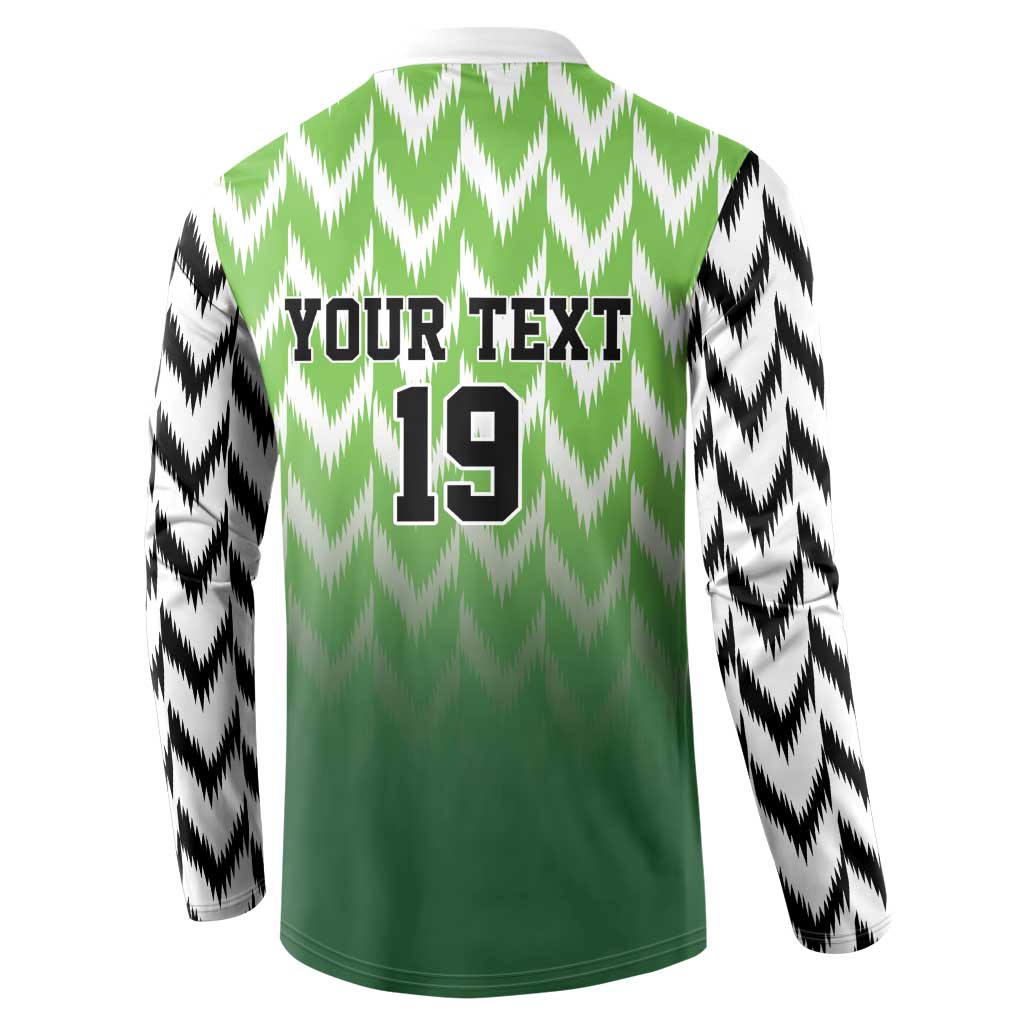 Custom Nigeria Football Button Sweatshirt The Super Eagles Rise