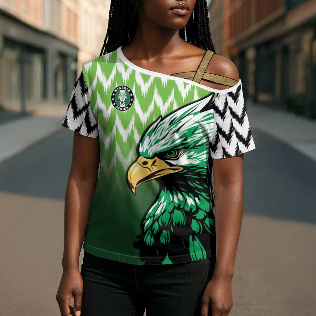 Custom Nigeria Football Cross Shoulder Shirt The Super Eagles Rise