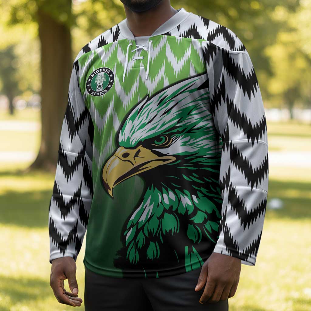 Custom Nigeria Football Hockey Jersey The Super Eagles Rise