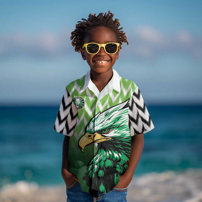 Custom Nigeria Football Kid Hawaiian Shirt The Super Eagles Rise