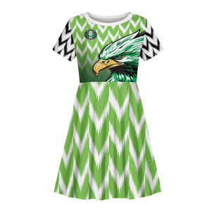 Custom Nigeria Football Kid Short Sleeve Dress The Super Eagles Rise