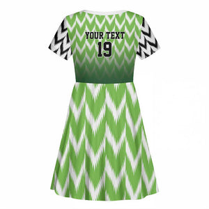 Custom Nigeria Football Kid Short Sleeve Dress The Super Eagles Rise