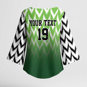 Custom Nigeria Football Kimono Sleeve Blouse The Super Eagles Rise