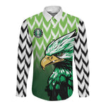 Custom Nigeria Football Long Sleeve Button Shirt The Super Eagles Rise