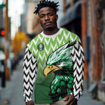 Custom Nigeria Football Long Sleeve Shirt The Super Eagles Rise