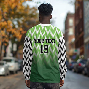 Custom Nigeria Football Long Sleeve Shirt The Super Eagles Rise