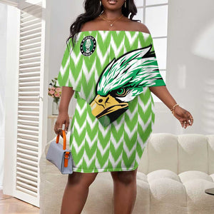 Custom Nigeria Football Off Shoulder Short Dress The Super Eagles Rise